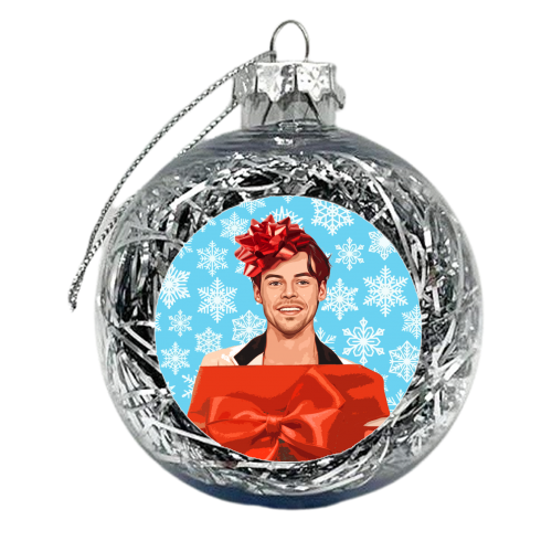 Harry Christmas Present - xmas bauble by DOLLY WOLFE