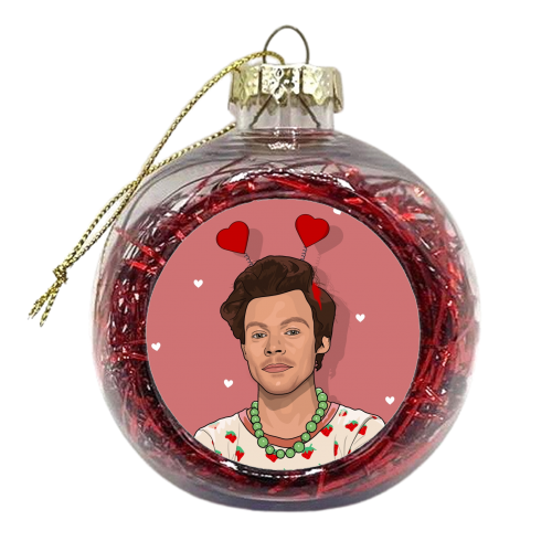 Harry heart boppers - xmas bauble by The Girl Next Draw