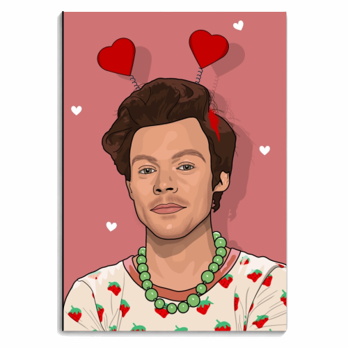 Harry heart boppers - personalised A4, A5, A6 notebook by The Girl Next Draw