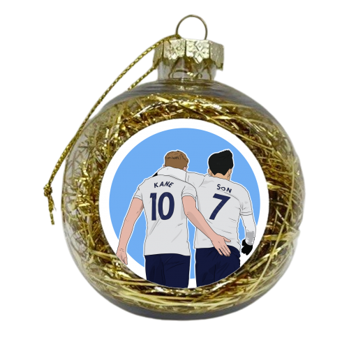 Harry Kane and Son Heung-Min - xmas bauble by Pink and Pip