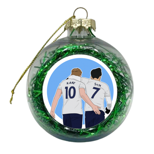 Harry Kane and Son Heung-Min - xmas bauble by Pink and Pip