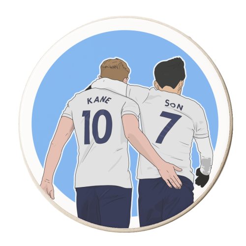 Harry Kane and Son Heung-Min - personalised beer coaster by Pink and Pip