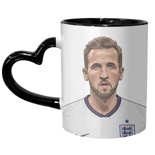 Harry Kane in his England Kit - unique mug by David Bond