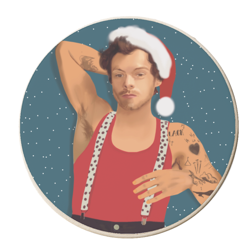 Harry Little Christmas - personalised beer coaster by AbiGoLucky