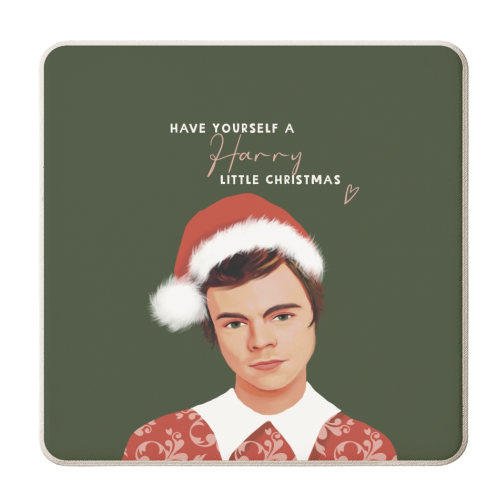 Harry Little Christmas - personalised beer coaster by Giddy Kipper