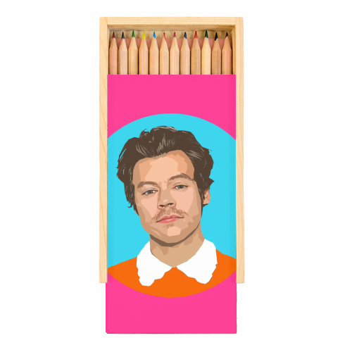 HARRY NEON PINK - Coloured Pencils with Box by DOLLY WOLFE