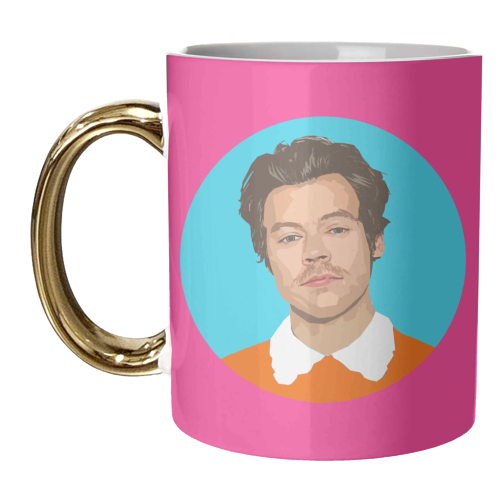 HARRY NEON PINK - unique mug by DOLLY WOLFE
