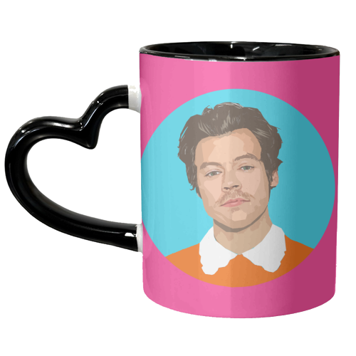 HARRY NEON PINK - unique mug by DOLLY WOLFE