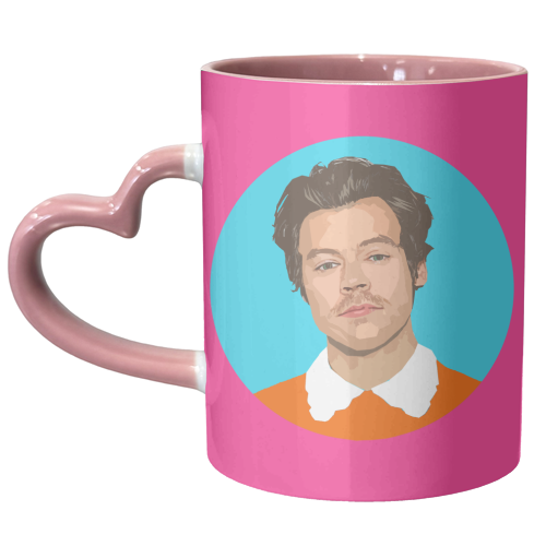 HARRY NEON PINK - unique mug by DOLLY WOLFE