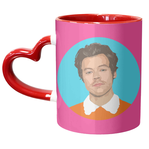 HARRY NEON PINK - unique mug by DOLLY WOLFE