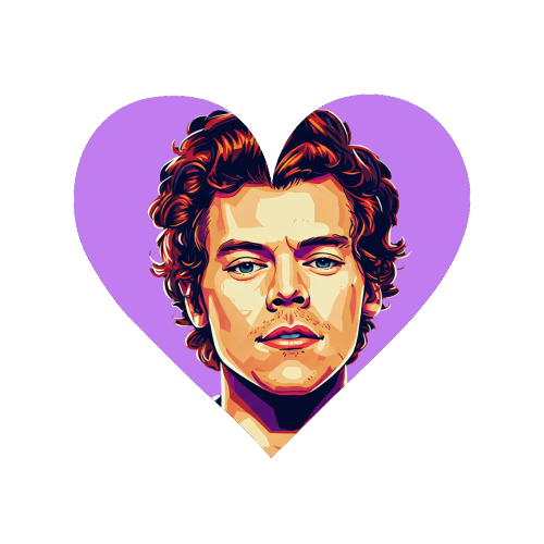 Harry Portrait on a Purple Background - Magnet by David Bond