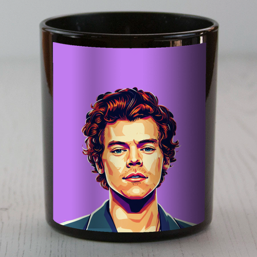Harry Portrait on a Purple Background - scented candle by David Bond
