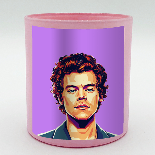 Harry Portrait on a Purple Background - scented candle by David Bond