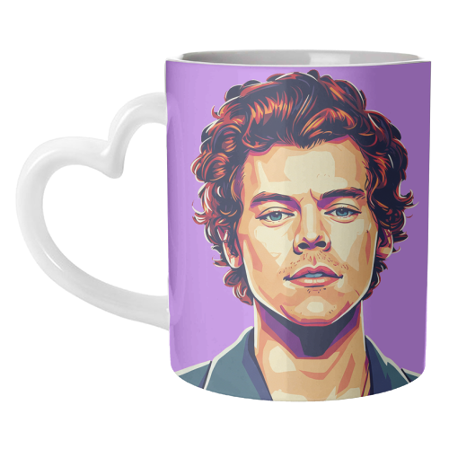 Harry Portrait on a Purple Background - unique mug by David Bond