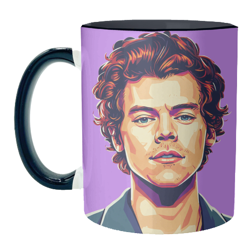 Harry Portrait on a Purple Background - unique mug by David Bond