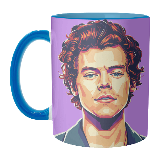 Harry Portrait on a Purple Background - unique mug by David Bond