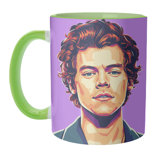 Harry Portrait on a Purple Background - unique mug by David Bond