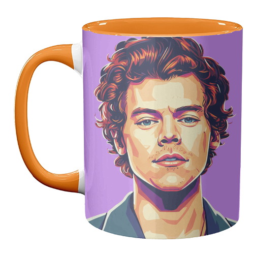Harry Portrait on a Purple Background - unique mug by David Bond