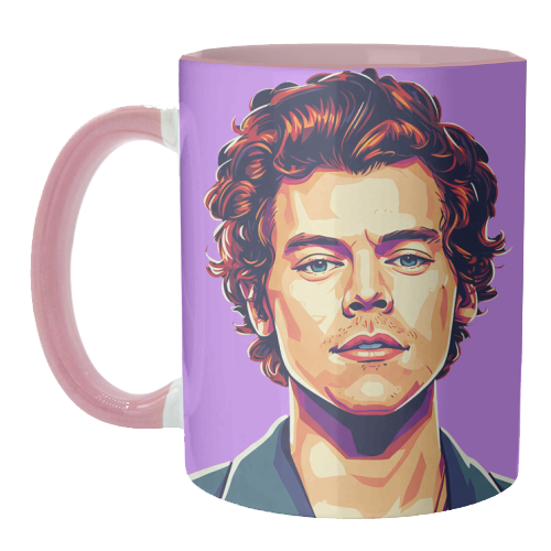 Harry Portrait on a Purple Background - unique mug by David Bond