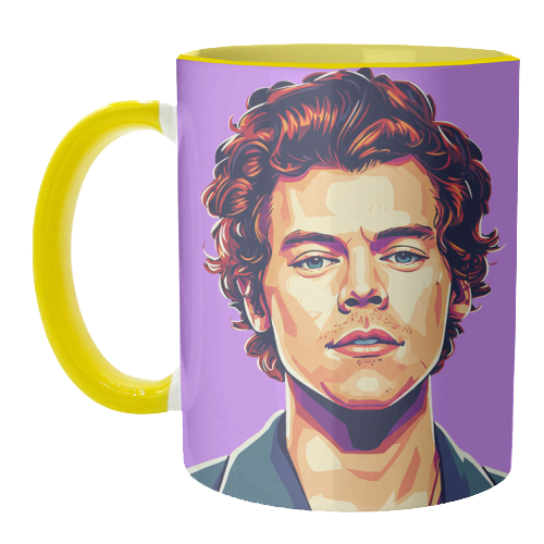 Harry Portrait on a Purple Background - unique mug by David Bond