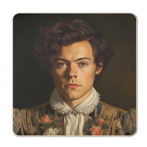 Harry Portrait painting - personalised beer coaster by haris kavalla
