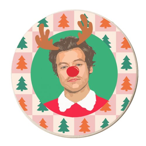 Harry Reindeer - personalised beer coaster by DOLLY WOLFE