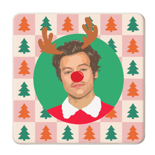 Harry Reindeer - personalised beer coaster by DOLLY WOLFE