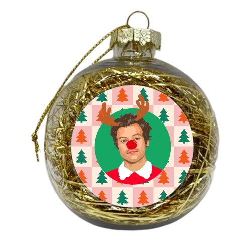 Harry Reindeer - xmas bauble by DOLLY WOLFE