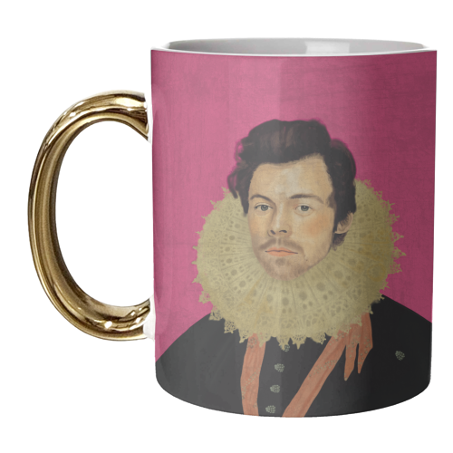 Harry Renaissance Painting Pink - unique mug by AbiGoLucky