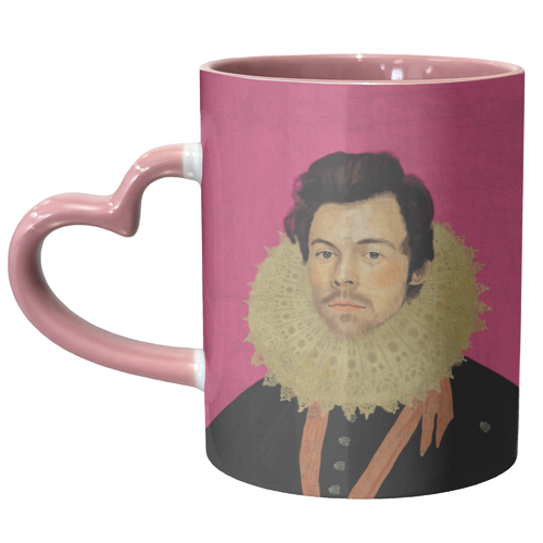 Harry Renaissance Painting Pink - unique mug by AbiGoLucky