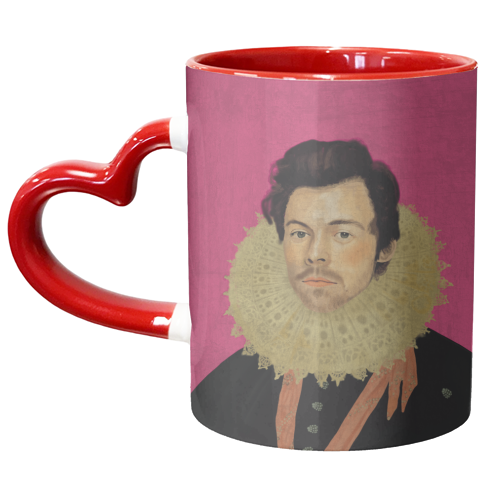 Harry Renaissance Painting Pink - unique mug by AbiGoLucky