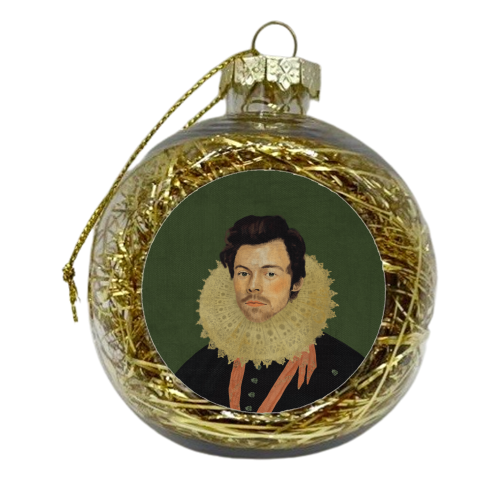 Harry Renaissance Portrait - xmas bauble by AbiGoLucky
