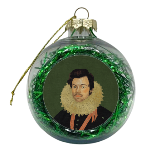 Harry Renaissance Portrait - xmas bauble by AbiGoLucky
