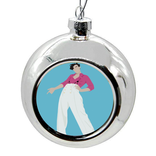 Fine Line - colourful christmas bauble by Cheryl Boland