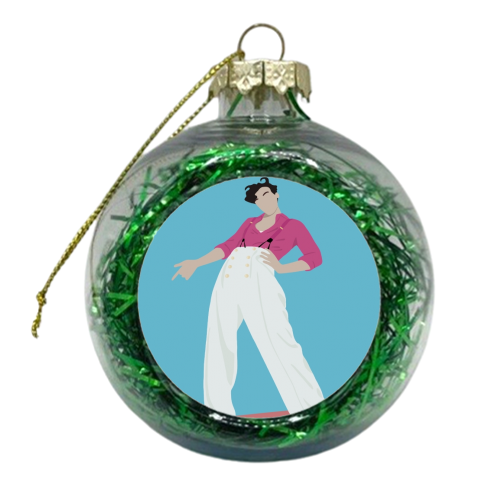 Fine Line - xmas bauble by Cheryl Boland