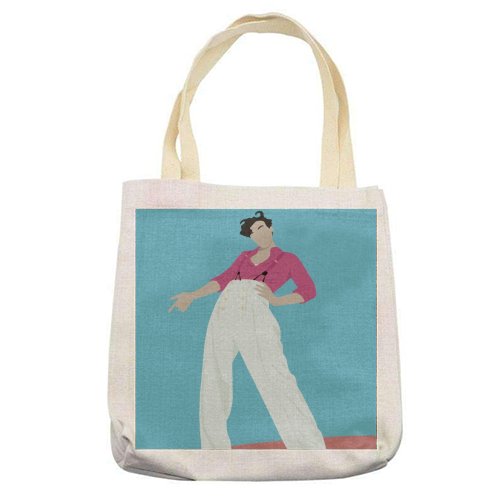 Fine Line - printed canvas tote bag by Cheryl Boland