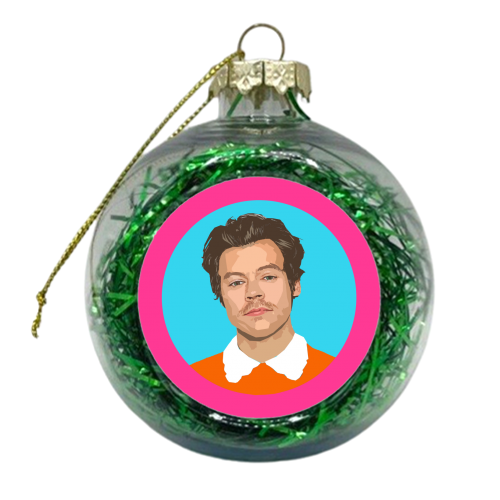 HARRY NEON PINK - xmas bauble by DOLLY WOLFE
