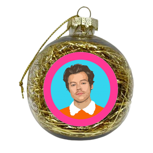 HARRY NEON PINK - xmas bauble by DOLLY WOLFE