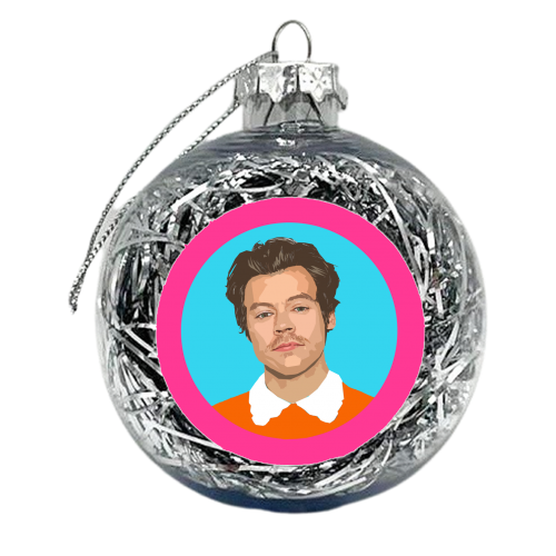 HARRY NEON PINK - xmas bauble by DOLLY WOLFE