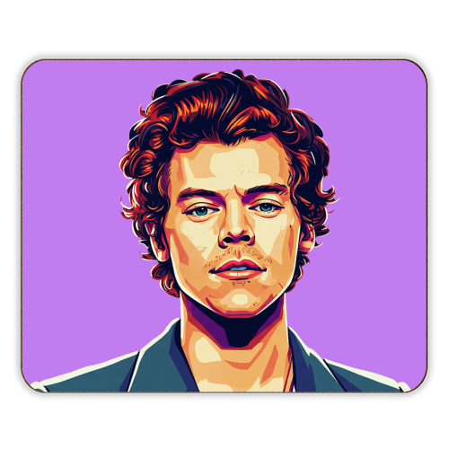 Harry Portrait on a Purple Background - designer placemat by David Bond