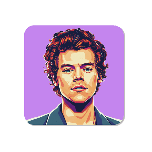 Harry Portrait on a Purple Background - Magnet by David Bond