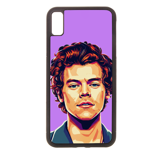 Harry Portrait on a Purple Background - stylish phone case by David Bond