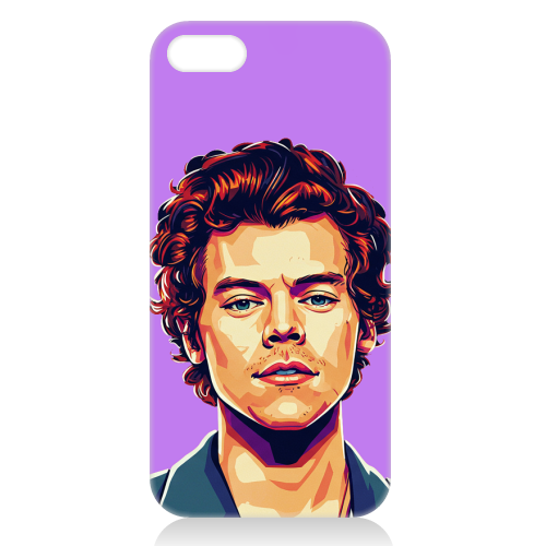 Harry Portrait on a Purple Background - unique phone case by David Bond