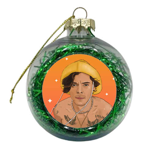 H in Yellow Hat - xmas bauble by The Queer Store