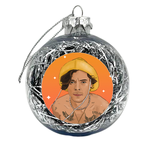 H in Yellow Hat - xmas bauble by The Queer Store