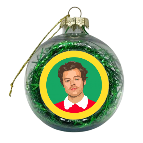 HARRY YELLOW Xmas bauble by DOLLY WOLFE Buy on ART WOW