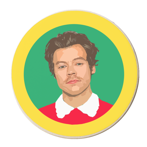 HARRY YELLOW - personalised beer coaster by DOLLY WOLFE