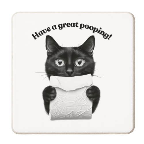 Have a great pooping! - personalised beer coaster by DejaReve