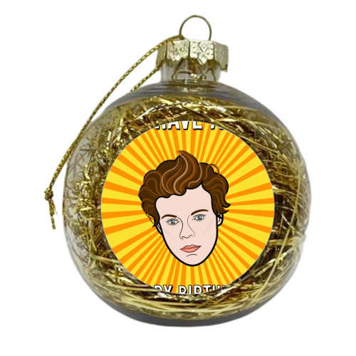 Have A Harry Birthday - xmas bauble by Adam Regester