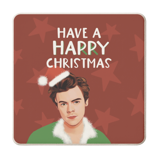 Have a HARRY Christmas - personalised beer coaster by Giddy Kipper